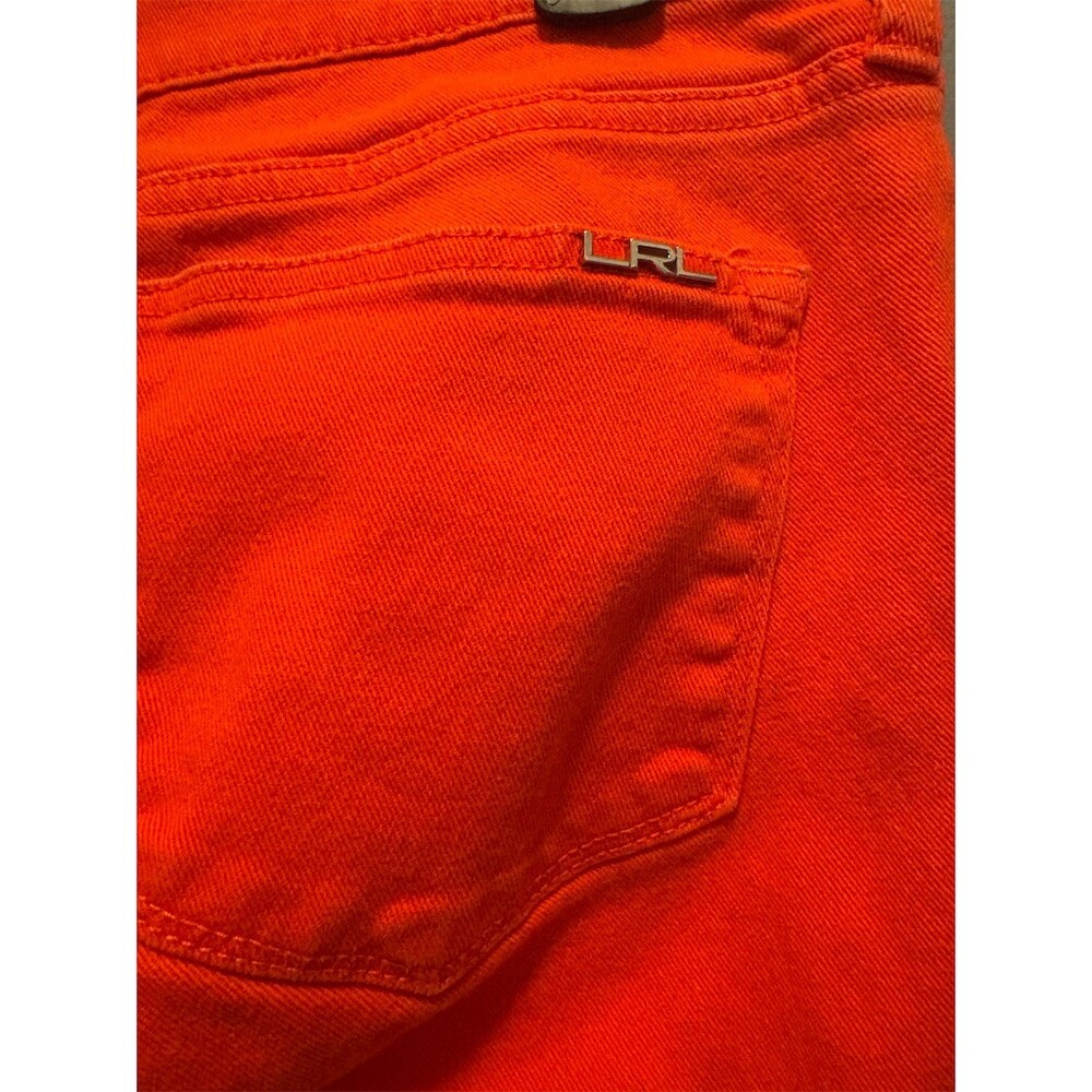 Lauren Jeans Co Ralph Lauren Jeans Womens Size 6 Orange Cropped Slim 23 - Picture 7 of 10
